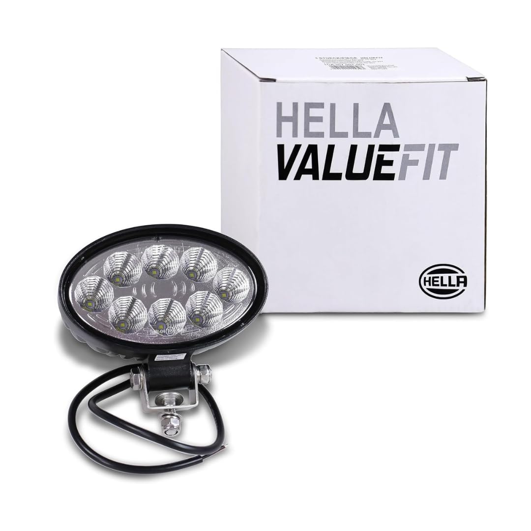 HELLA VALUEFIT 1GA 357 001-001 LED-Worklight - O1200 - 12/24V - 1200lm - mounting/Bolted - Swivelling Mounting Bracket - Short distance lighting - Cable: 530mm - Plug: open cable ends