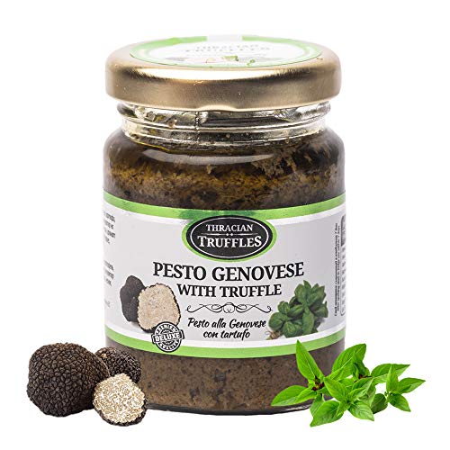 Pesto genovese met zwarte truffel Basilicum pesto met cashew, pijnboompitten, kaas, romige en aromatische truffel pesto… - Afbeelding 3