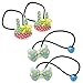 Bundle Monster 9 pair Baby Girls Hard Animal Elastic Band Hair Tie Accessory Set