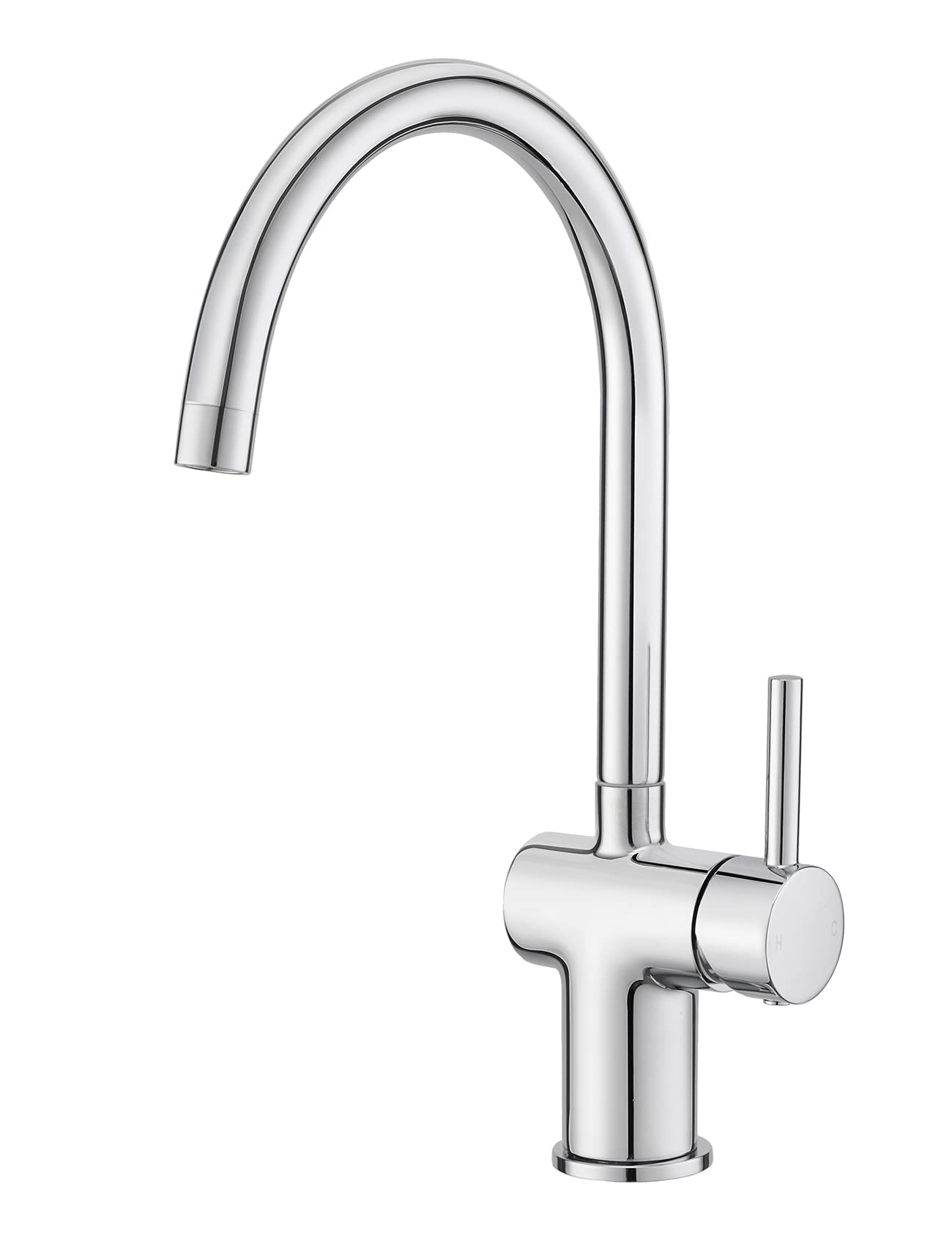 Bar Tap,BATHWEST Brass Kitchen Sink Tap,Single Lever Chrome 360° Swivel Swan Neck Classic Kitchen Tap 006