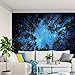 BLEUM CADE Forest Starry Tapestry, Home 3D Forest Tapestry Tree Night Sky Tapestry, Living Room Bedroom Decoration Tapestry, Mattress, Tablecloth (51.2
