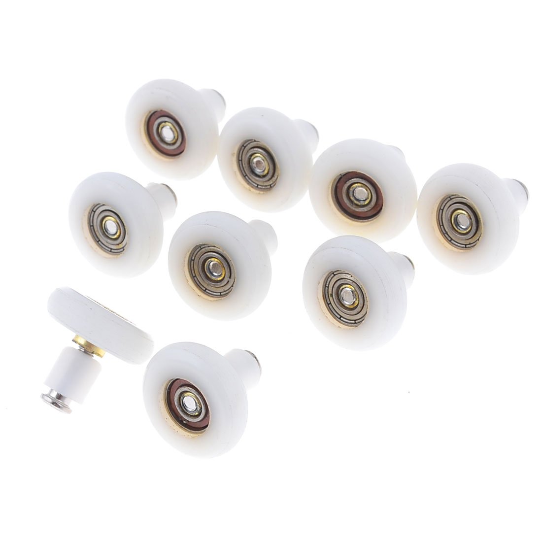 Sourcingmap a13091100ux0481 0.9-inch Wheel Wardrobe Slide Door Roller Hardware Parts (9 Pieces)