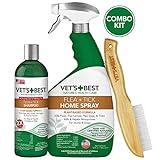 Vet's Best Flea and Tick Treatment Combo Kit | Flea Treatment for Dogs | Flea Killer with Certified Natural Oils