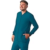 Adar Addition Scrubs for Men - Zippered Bomber Scrub Jacket