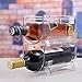 Ambergron Bottle and Wine Storage Holder Rack, Stackable Plastic Red Wine Rack Organizer for Pantry, Kitchen, Fridge, Ideal Storage for Water Bottle, Wine, Soda, and Beer, Clear
