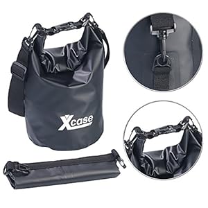 Xcase Overboard Beutel: 3er-Set wasserdichte Packsäcke aus LKW-Plane, 5/10/20 Liter, schwarz (Taschen wasserfest, Waterbag, Unterwasserlicht) 2 Schnorchelmasken 51Mpw5gIMgL. SS300 Wasserdicht, staubdicht und schwimmfähig • Extrem robust: kratz- und rissfestes Material • Not-Kopfkissen-Funktion • Verstellbarer Schulterriemen • Auch als Wasserbehälter verwendbar
Extrem strapazierfähige Industrie-Plane (500D Tarpaulin) • Als Eimer nutzbar, z.B. für Outdoor-Duschwasser (nicht für Trinkwasser geeignet) • Verstellbarer Schultergurt
Staub- und wasserdicht sowie schwimmfähig • Auch sehr praktisch als Not-Kopfkissen • Farbe: schwarz