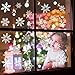 sinceroduct Christmas Stickers Christmas Decorations Clearance Window Clings Decal,108 Piece White Snowflake Decorations,Christmas Window Stickers for Kids,Wedding Birthday Holiday Party Decorations