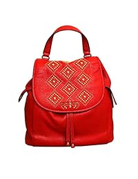 Michael Kors - Mochila grande de piel de guijarros con diseño de Sangria oscura