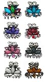 Set of 8 Mini Jaw Clips Claw Clips, 1 Ea of 8 Colors, Size is 7/8