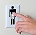 Penis Light Switch Sticker Funny Decal Lightswitch LOL Gag Gift! (Black)