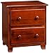 Atlantic 2 Drawer Night Stand, Antique Walnut