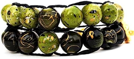 Ablet Knitting Abacus Row Counter Bracelet (2 Tier, Green and Green)