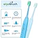 Aiyabrush Electric Toothbrush Sonic Rechargeable Toothbrush with 5 Brushing Modes 2 Replacement Heads 6 Hours Charge Minimum 100 Days Use -Blue