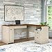 Bush Furniture Fairview L Desk, 60W, Antique White