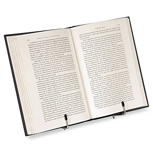 Fellowes Products - Fellowes - Wire Study Stand, Metal, 9 1/2 x 6 x 5 1/2, Silver - Sold As 1 Each - Supports books, catalogs, planners and more at comfortable reading angle. - Adjustable; folds flat for easy storage. - Contemporary wire design. - Rubber end caps protect surfaces and pages. -