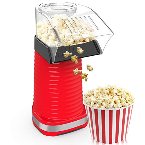 Fast Hot Air Popcorn Popper With Top Cover,Electric Popcorn Maker
