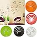 Wall Sticker, Leegor 1 Set Indoors Decoration Circles Creative Stereo Removable 3D DIY Wall Stickers (Black)
