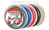 Mayka Toy Block Tape - 2 Stud - Grey, Blue, Red, Black, and Sand - 30 Feet - 5 Pack (Compatible with Lego)