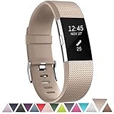 GEAK Fitbit Charge 2 Replacement Bands,Large,Champagne