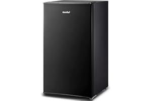 COMFEE' CRM33S3ABB 3.3 CuFt mini fridge Singel Door small Fridge for Bedroom Office Garage Studio Dorm, mini Refrigerator Black