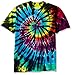 Liquid Blue Men's Rainbow Spiral Streak T-Shirt, Tie Dye/Multi, Large