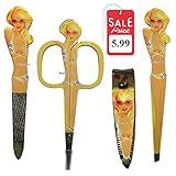 Manicure Set Stainless Steel Tweezers, Nail Clipper, Nail File, Scissors. Nail Care Tools. Pedicure Grooming Kit. Nail Salons Travel Kit. Great Cosmetics Nail Accessories. Personal Care w Paint Art.