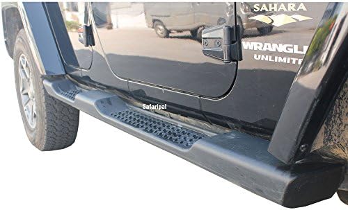 Safaripal Jeep Wrangler Side Step Running Board Nerf Bar OE Style for JK 2007-2017 2 &amp; 4 Door Black (4 Door)