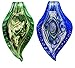 Linpeng 44x71x5mm Blue Green Murano Glass Pendant