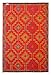 Fab Habitat Outdoor Rug - Waterproof, Fade Resistant, Crease-Free - Premium Recycled Plastic - Vintage Kilim - Porch, Deck, Balcony, Mudroom, Laundry Room, Patio - Lhasa - Orange & Violet - 3 x 5 ft