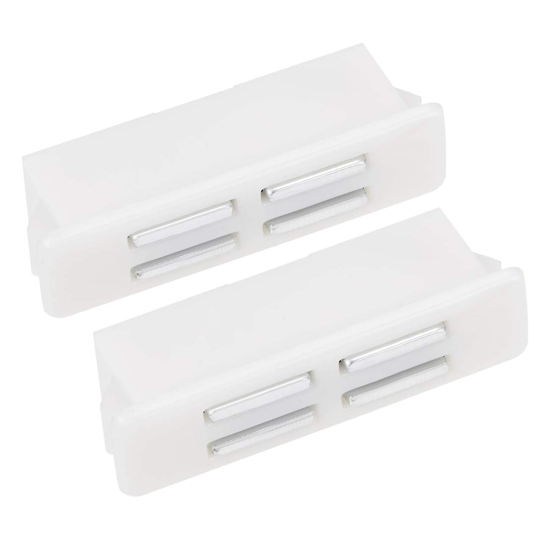 sourcing map Magnetic Latches Catch Cabinet Door Furniture Hardware Plastic White 2pcs