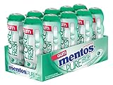 Mentos Pure Fresh Sugar-Free Chewing Gum with Xylitol, Spearmint, Halloween Candy, Bulk, 15 Piece Bottle (Pack of 10)