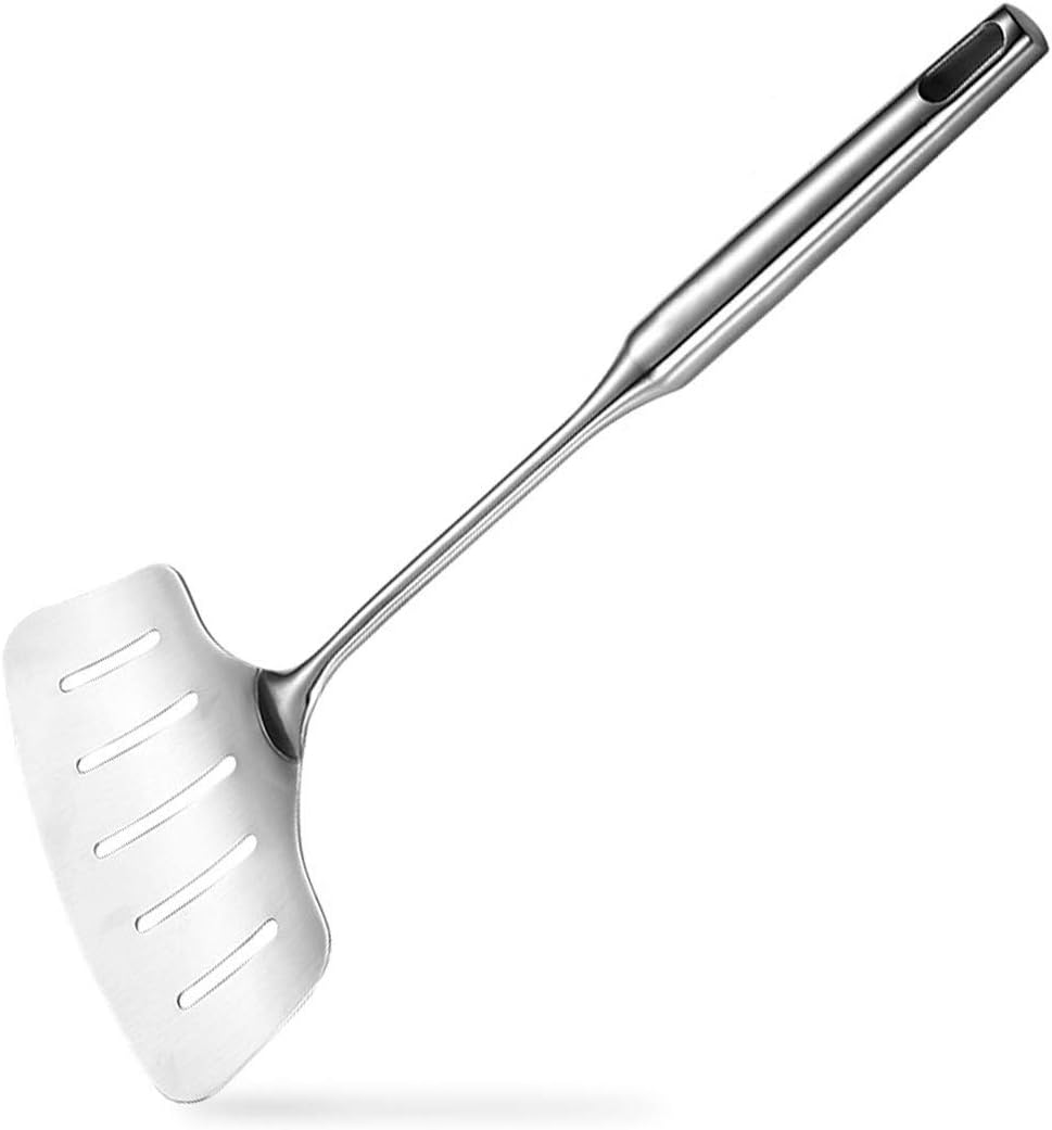 GOODFEER Stainless Steel Fried Fish Spatula Extra Wide Spatula with Hanging Hole