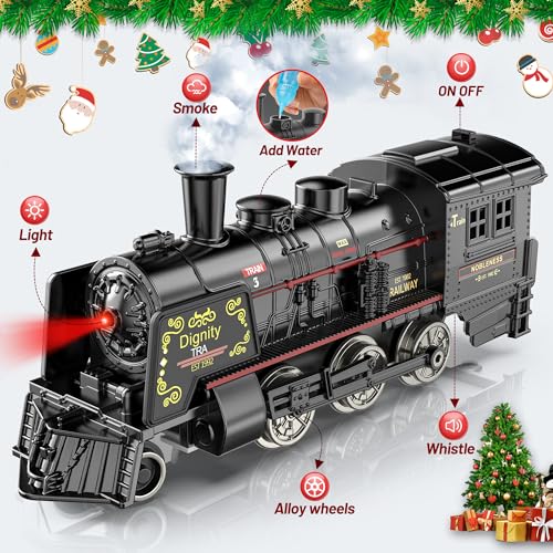 Hot Bee Train Set, Christmas Train w/Glowing Passenger Carriages Metal