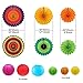 12pcs Hanging Fiesta Paper Fan Lanterns Decoration, Mexican Fiesta/Carnival/Kids Party/Birthday/Christmas Decor,Party/Events Decor, Home Decor Supplies Flavor … (Colorful-01)