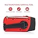 Emergency Radio MECO Solar Hand Crank Dynamo Weather Radio AM/FM/WB NOAA Radio with LED Flashlight, Phone Charger and 1000mAh Power Bank for Camping Hiking Outdoor Survival, with Cable & USB Jacks