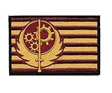 Patch Squad Men's Maroon Fallout Style Brotherhood of Steel BOS Flag Patch