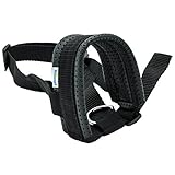 Niteangel Quick Fit Nylon Dog Muzzle, Adjustable Loop, X-Large, Black