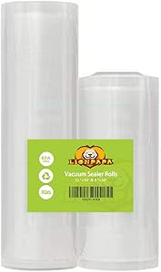 Vacuum Sealer Bags 11x50 and 8 x50 for FoodSaver and Seal A Meal-BPA Free 2 Rolls