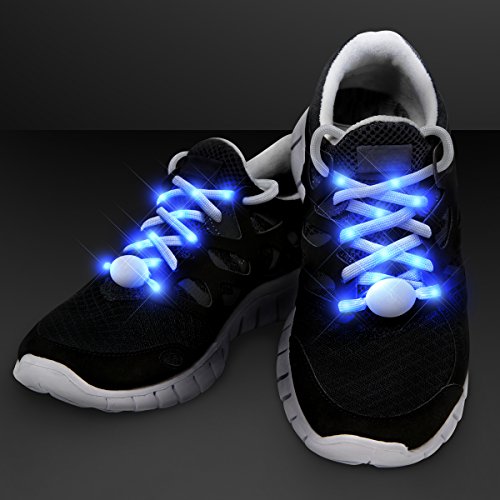 Blue Light Up LED Shoelaces for Night Fun Runs