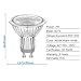 LEDERA GU10 LED Track Light Bulbs, Dimmable Mr16(50W-65W Equivalent), 7W Warm White 3000K, 6-Pack