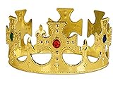 PlayO Gold King Jeweled Crown – Pack of 12 - Perfect King Costume Accessories