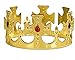 PlayO Gold King Jeweled Crown – Pack of 12 - Perfect King Costume Accessories
