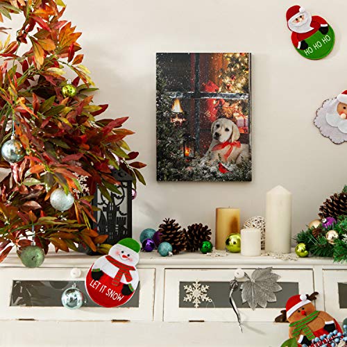 LED Canvas Art w/Dog & Xmas Tree - Image 4