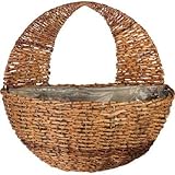 Gardman R496 Rustic Rattan Hanging Wall Basket, 16