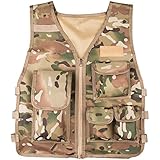 Rein Sport Children's Army All Terrain Tactical Airsoft, Paintball, Combat Vest - Adjustable to fit Ages 5-13 Yrs