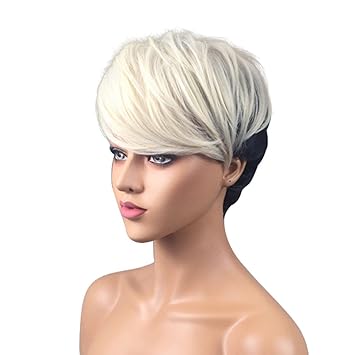 Amazon Com Ywbtuechars Black And White Mixed Color Women S Wig