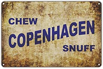 NGFK New Copenhagen Chew Snuff Tobacco Vintage Retro Metal Wall Decor Art Shop Store Man Cave Bar Garage Aluminum Sign 8X12