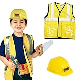 OUTAD Children's Engineer Role Play Costume Set, Ages 3-6 yrs