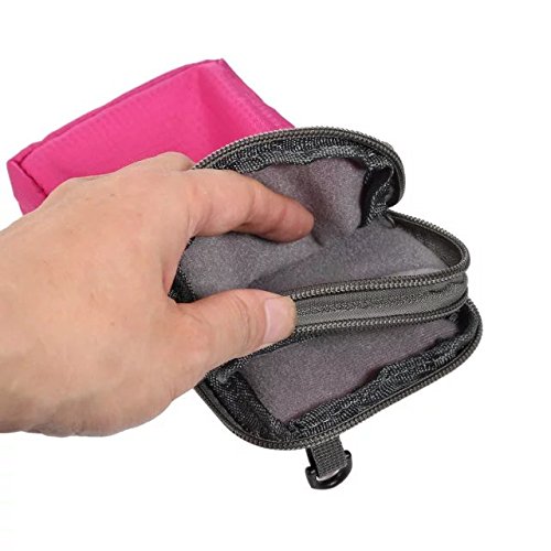 PT Universal Multipurpose Case Pouch Nylon Sporty Smartphone Holster Belt Clip Waist Bag for iPhone X XS XS MAX 8 7 6 Plus Samsung Galaxy S8 S9 Plus S7 Edge Note 8,9 (Pink) - Thumbnail 6