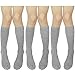 Hippih 3 Pairs Girls Socks Cotton Over Calf Knee High Socks